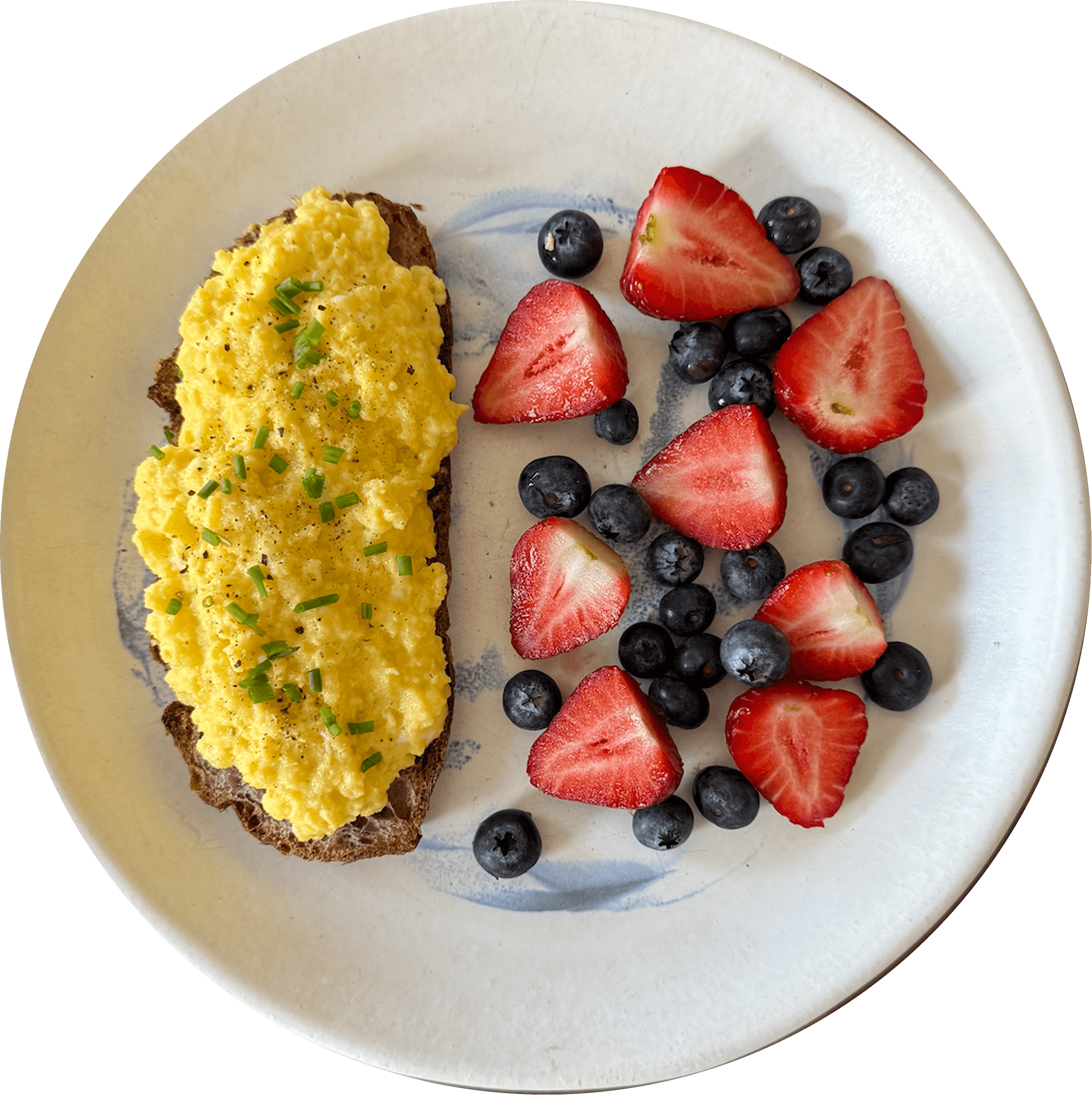 Cottage cheese scrambled eggs