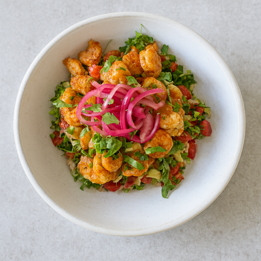 Shrimp Farro Bowl | Microgram Recipes
